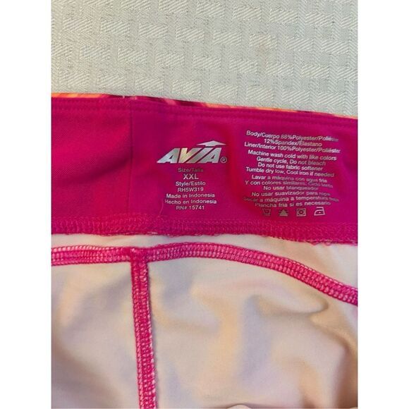Avia xxl active shorts rn#15741 nwot pink and orange - Picture 7 of 7